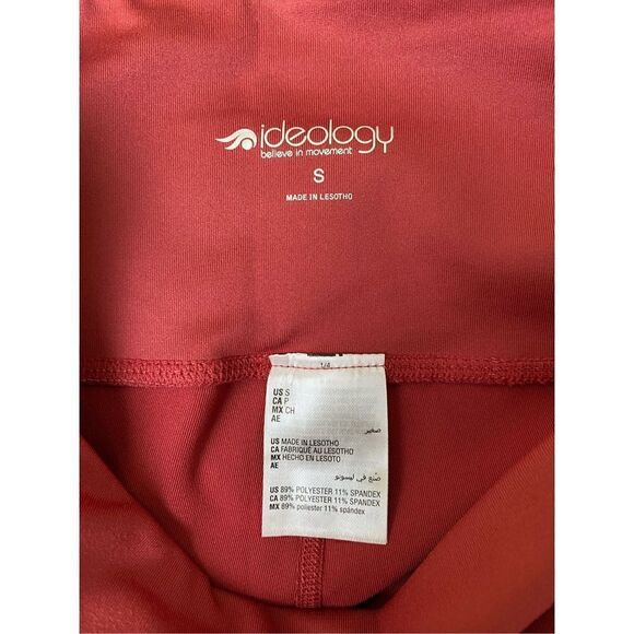 Ideology High-Waisted Side-Pocket 7/8 Length Red Leggings Size Small - Picture 5 of 6